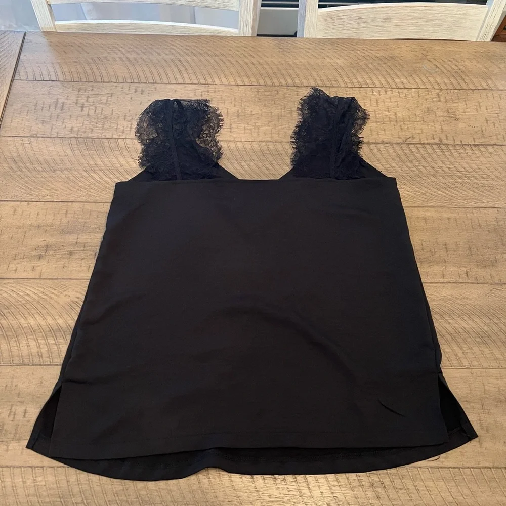 Black Lace Tank Top - Picture 2 of 3